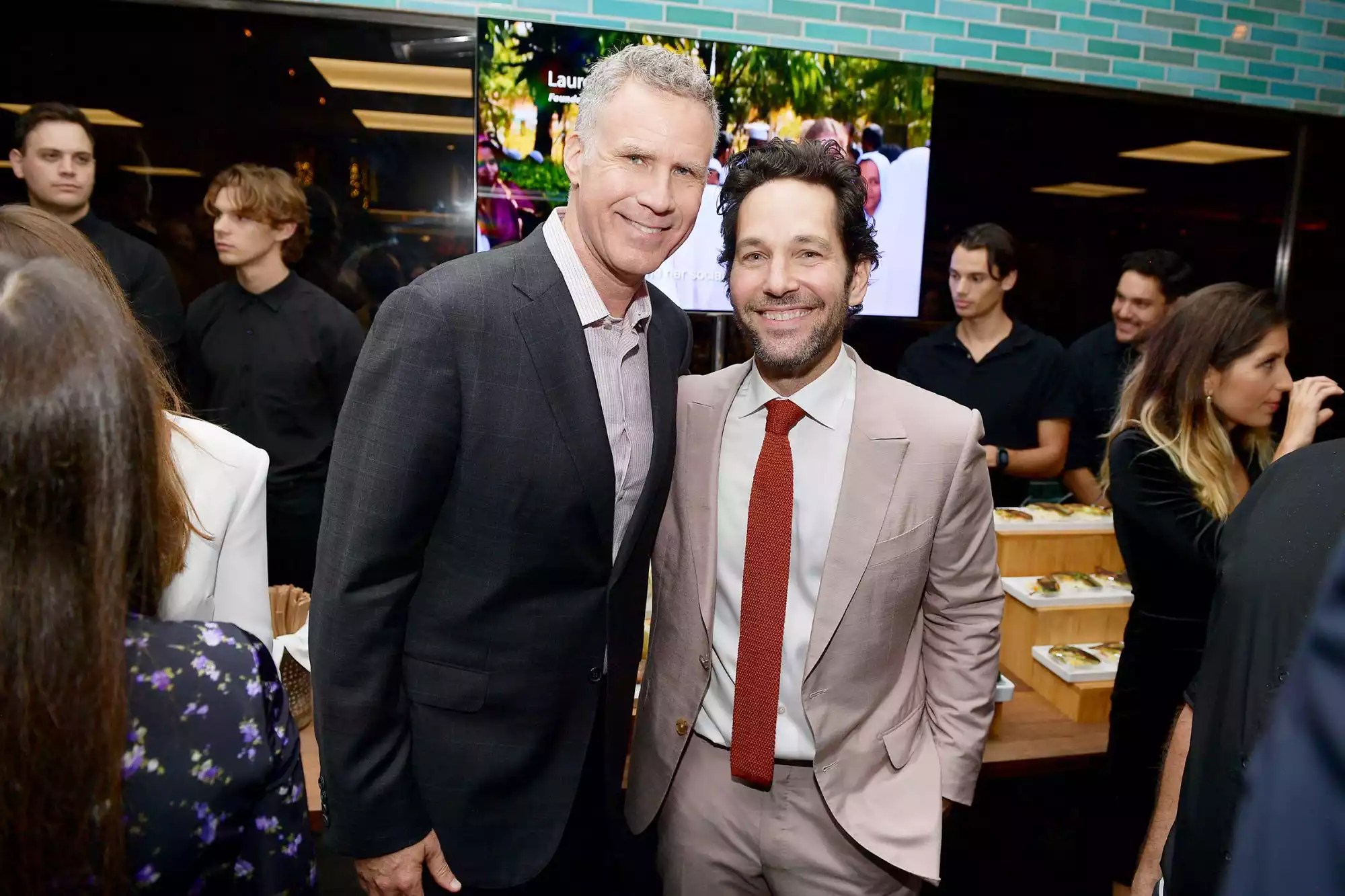 Will Ferrell and Paul Rudd attend the Hollywood Foreign Press Association and The Hollywood Reporter Celebration of the 2020 Golden Globe Awards Season and Unveiling of the Golden Globe Ambassadors at Catch on November 14, 2019 in West Hollywood, California