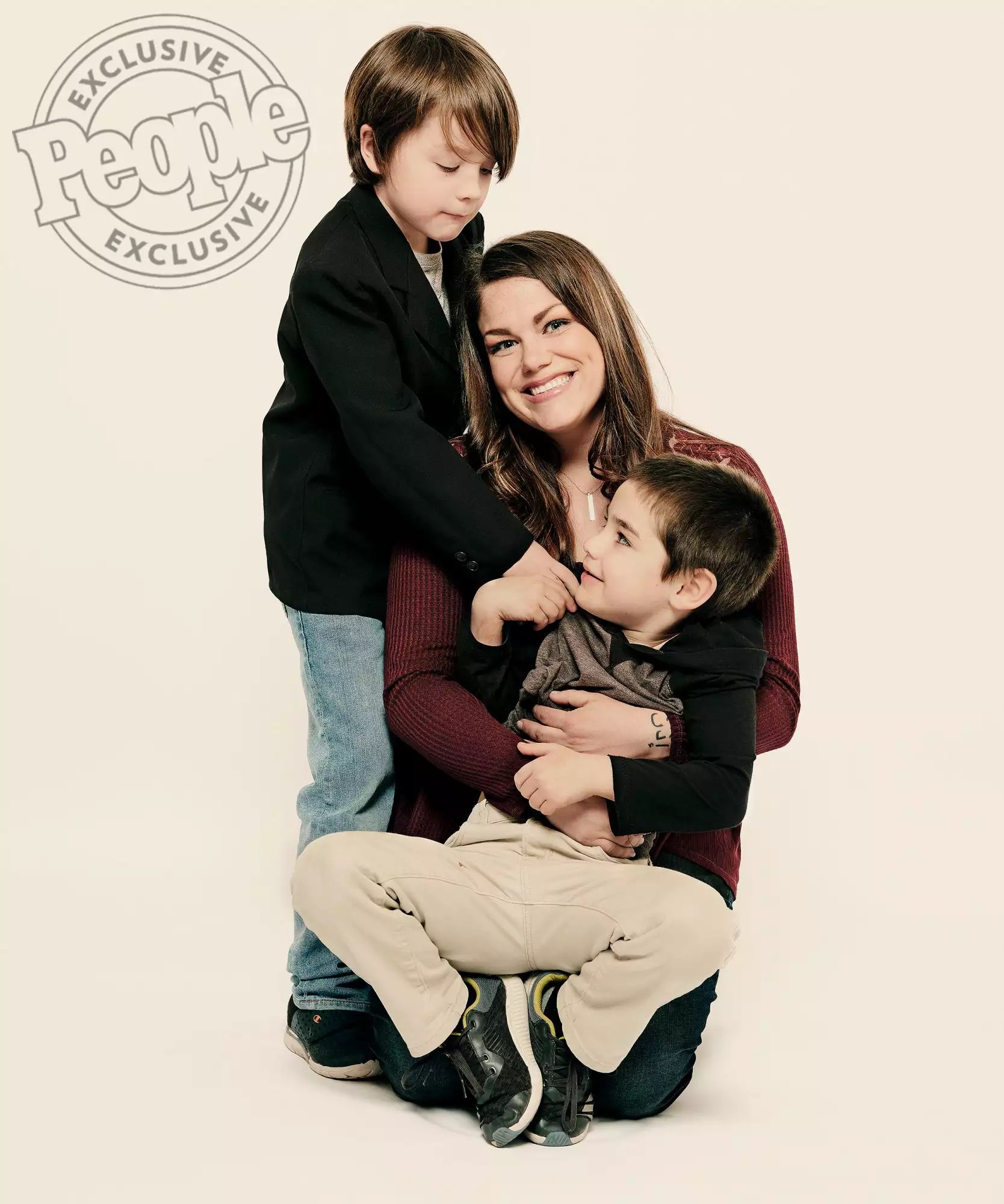 Hart with her two sons—Daniel and Remington.