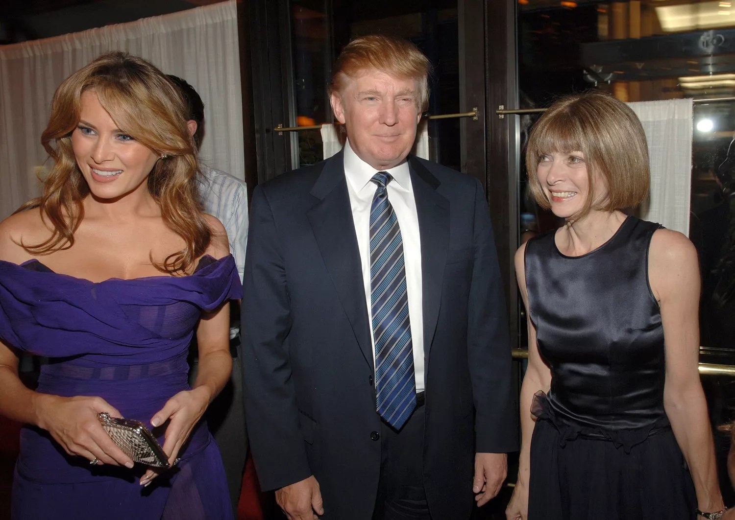 Melania Trump, Donald Trump, and Anna Wintour