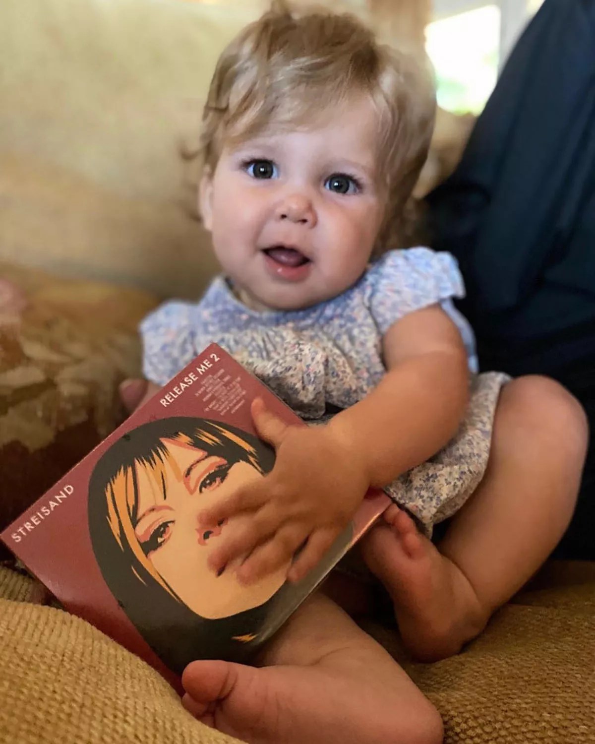 https://www.instagram.com/p/CSLBXVhp4La/ barbrastreisand Verified My youngest fan&hellip;our sweetest little 2nd granddaughter. ❤️