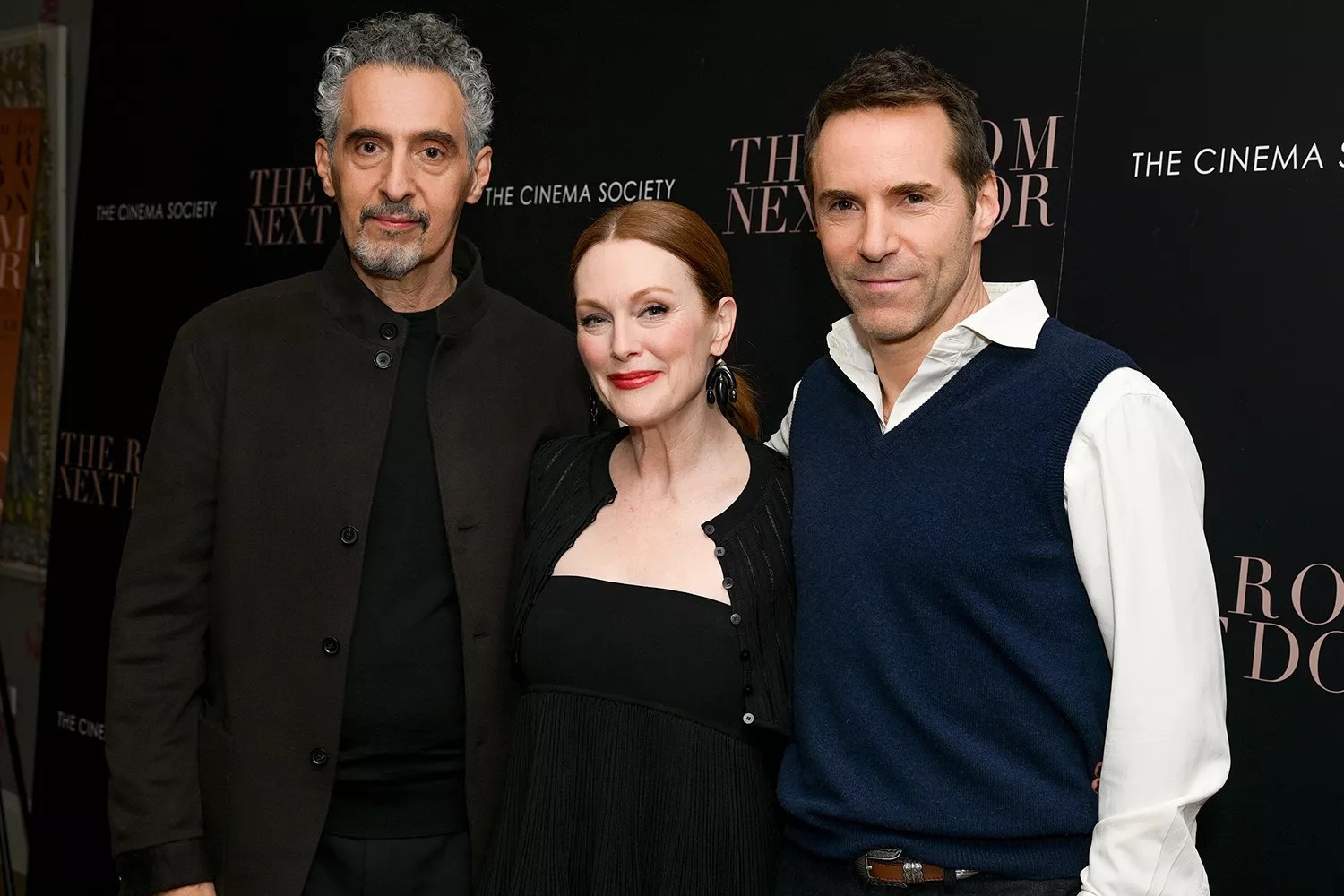 John Turturro, Julianne Moore, Alessandro Nivola at the Sony Pictures Classics &amp; Cinema Society screening of &ldquo;The Room Next Door&rdquo; at the Crosby Street Hotel
