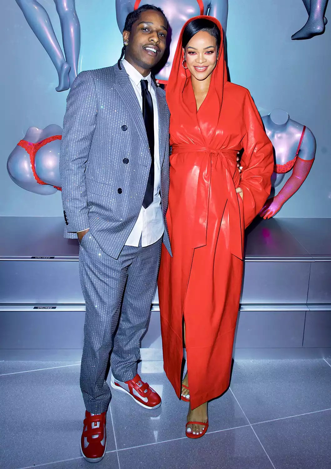 ASAP Rocky and Rihanna caught shoppers by complete surprise as she made an unannounced appearance at her brand new, Savage X Fenty Store at Westfield Culver City in Los Angeles Rihanna Shocks Shoppers as she Makes Surprise Appearance at her new Savage X Fenty Store in Los Angeles, USA - 12 Feb 2022