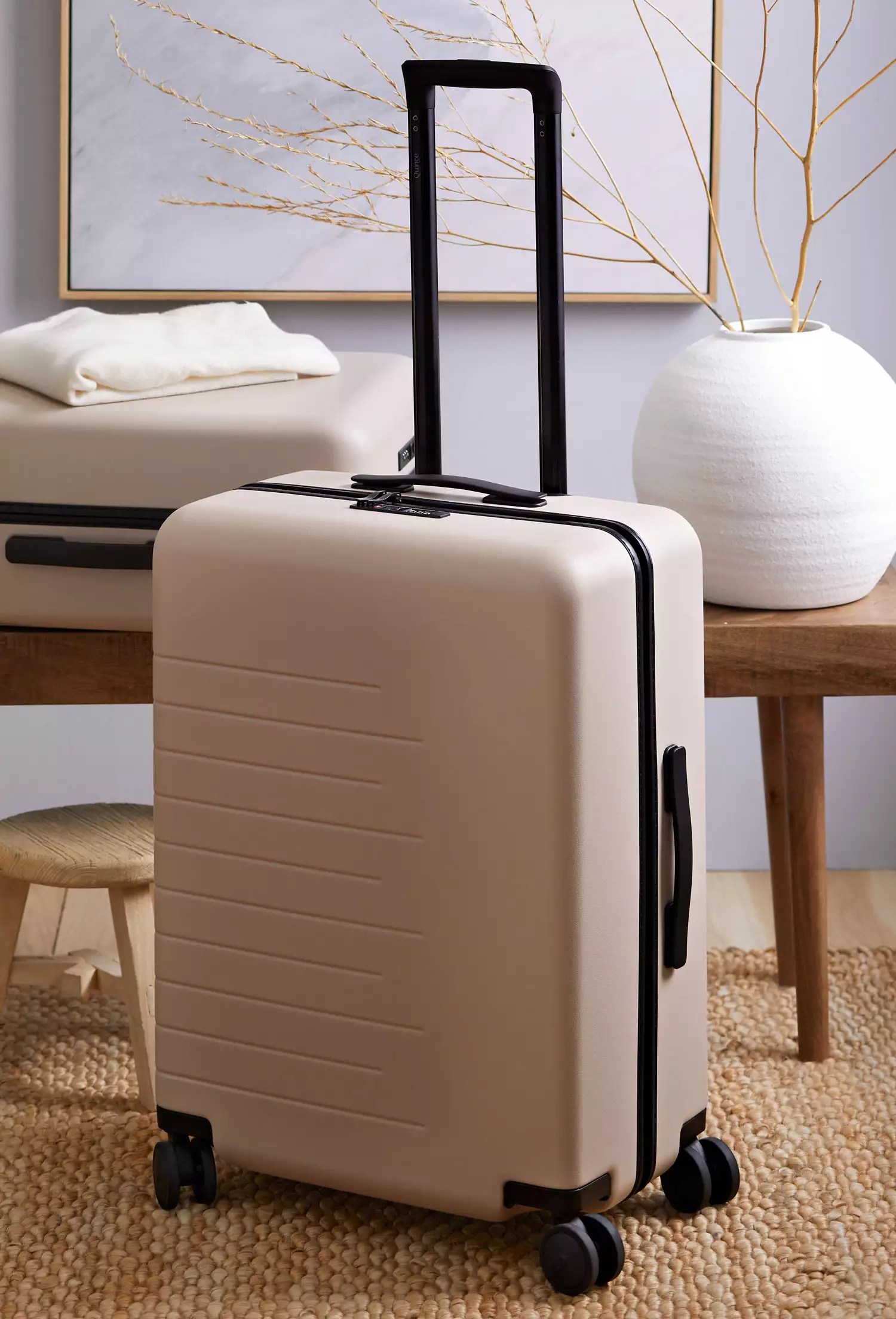 Quince Check-In Hardshell Suitcase in Tan