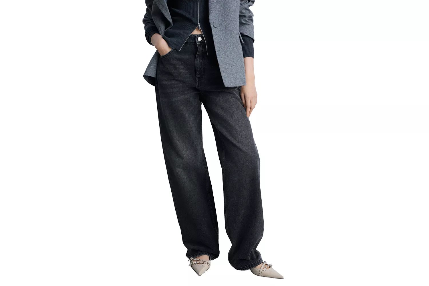 Nordstrom MANGO High Waist Straight Leg Jeans
