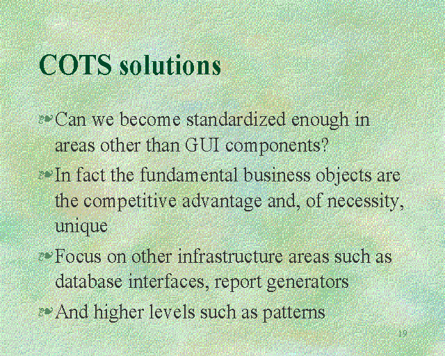 COTS solutions