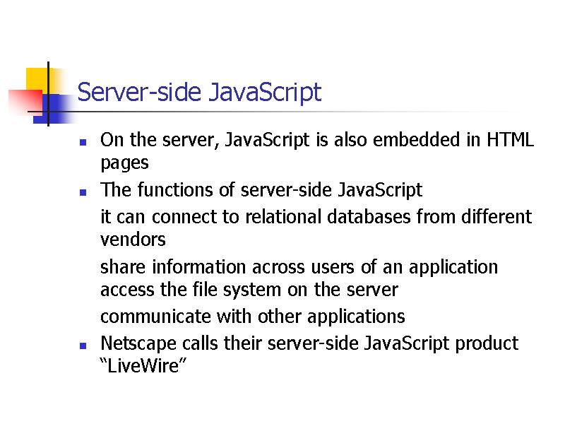 Serverside JavaScript