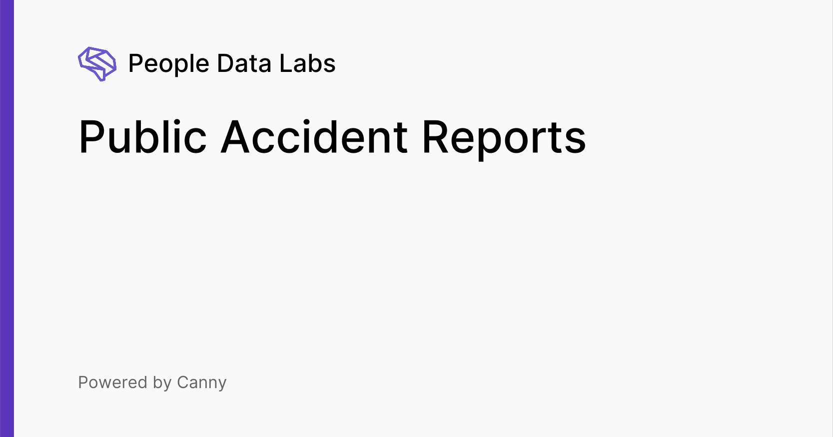 Public Accident Reports Feature Requests People Data Labs