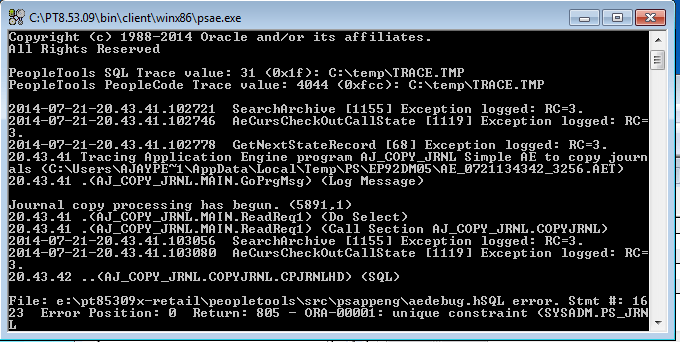 Application Engine - Part 3 - Tracing and TraceMagic - PeopleSoft