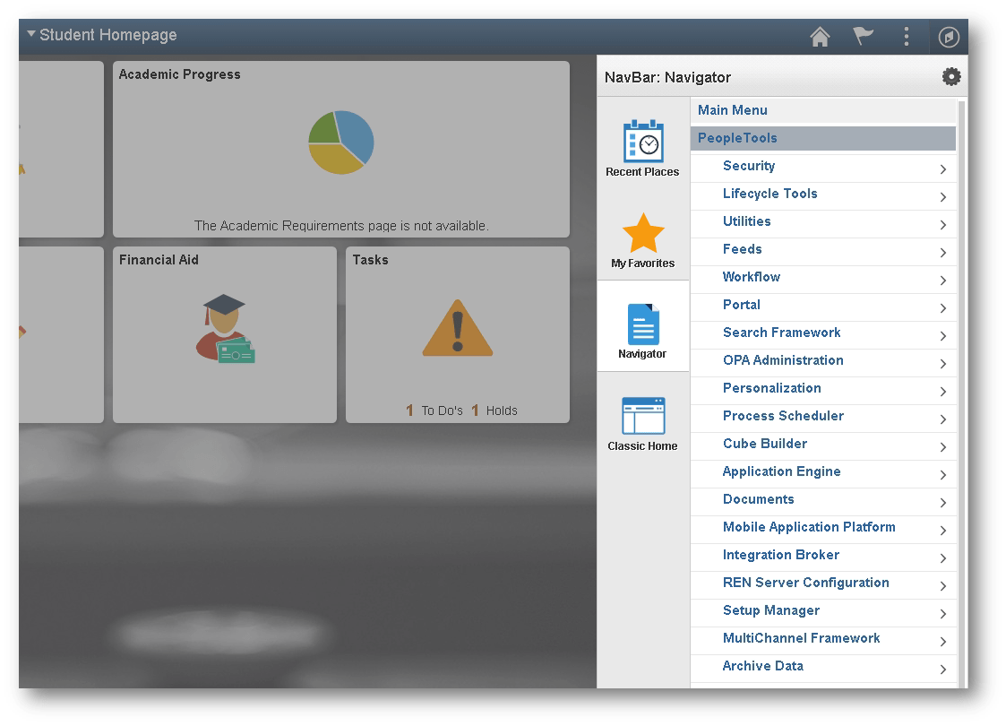 Adding Breadcrumbs to the Fluid Navigator PeopleSoft Mods