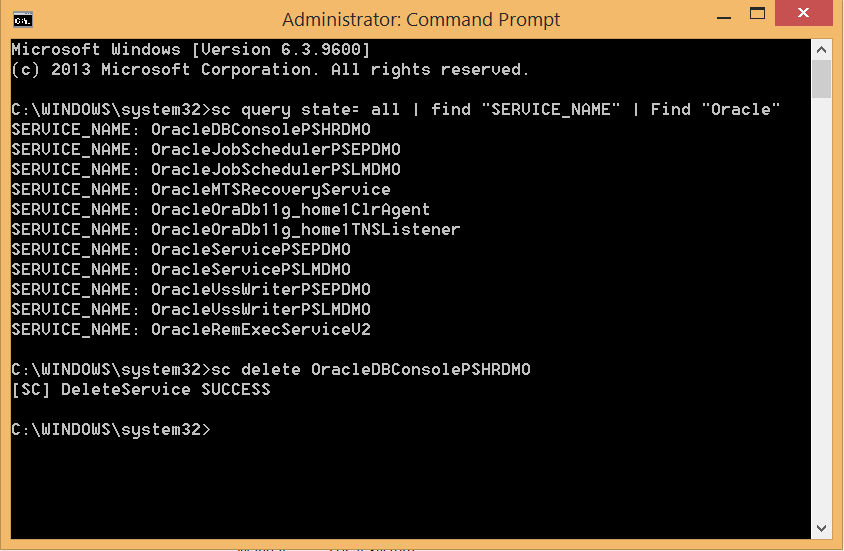 how to delete an oracle service PeopleSoft Tutorial