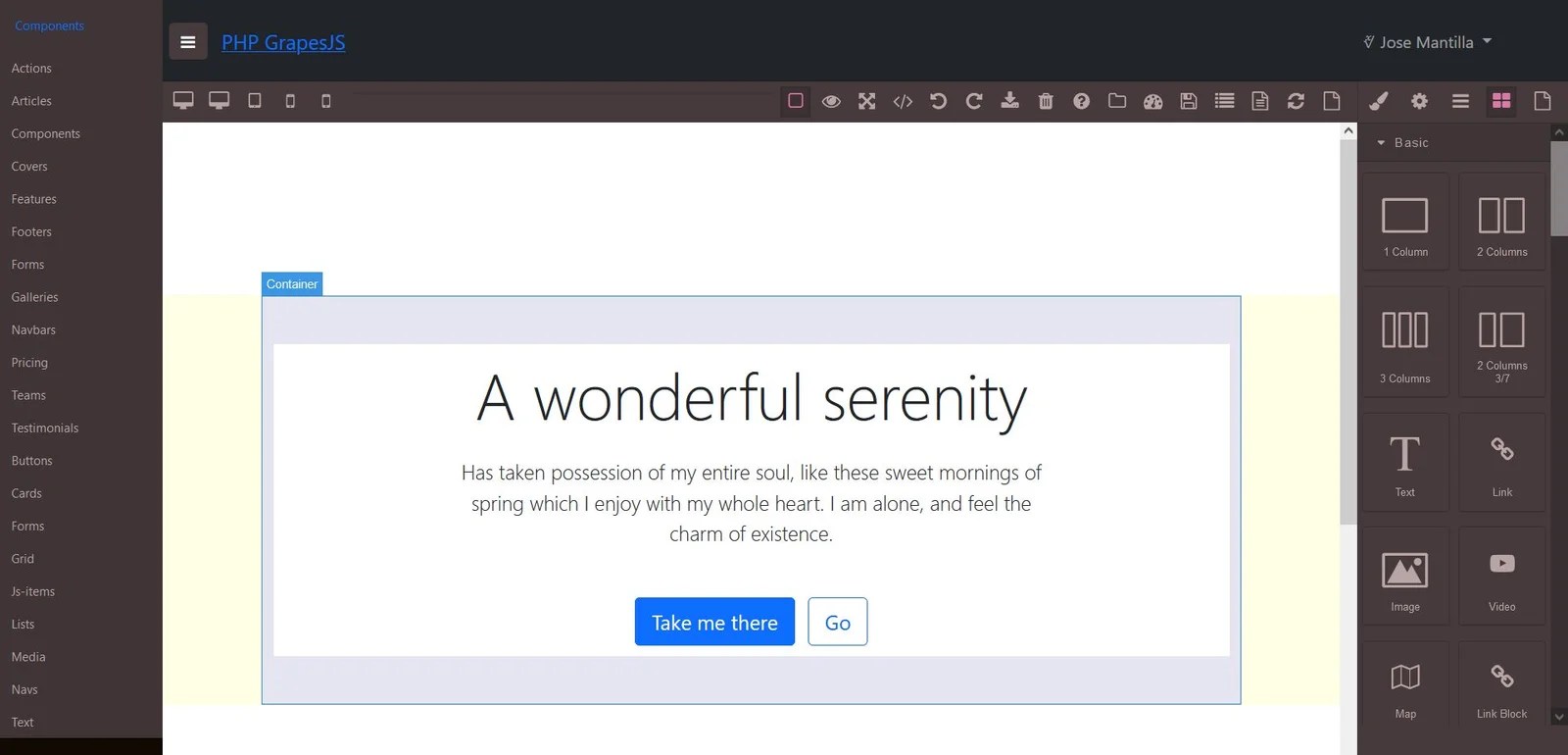GitHub pepiuox/PHPGrapesJS PHPbased CMS that uses the GrapesJS 
