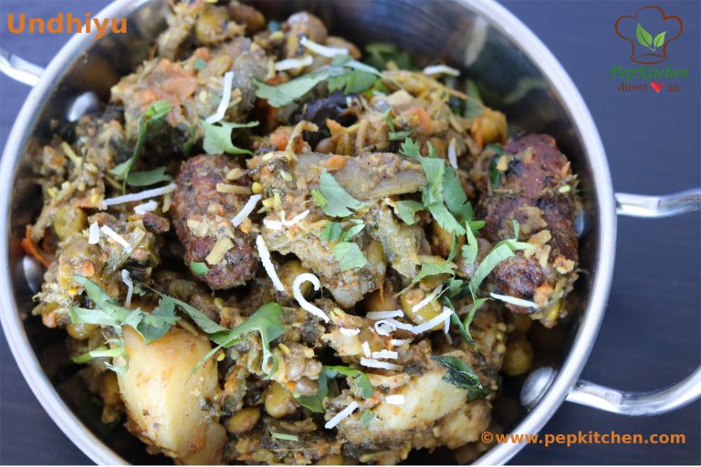 Undhiyu (Gujarati Style Mixed Vegetables) Pepkitchen