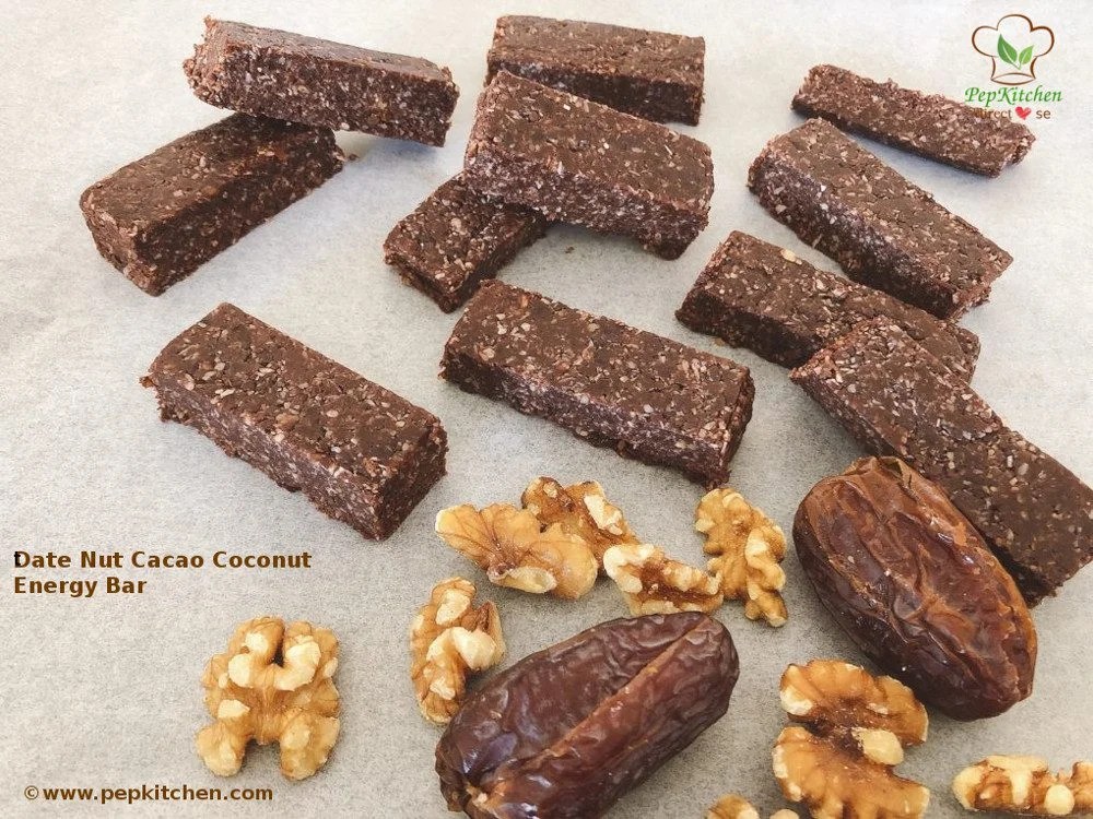 Date Nut Cacao Coconut Energy Bar Pepkitchen