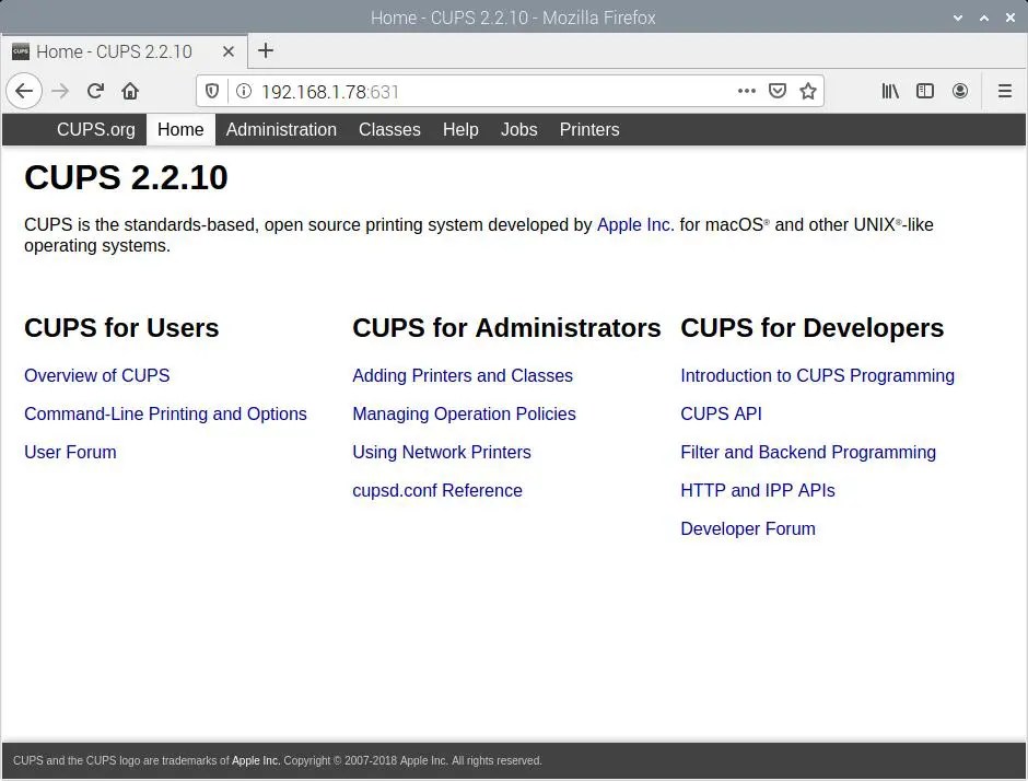Transform USB printer into WiFi with Raspberry PI and Cups