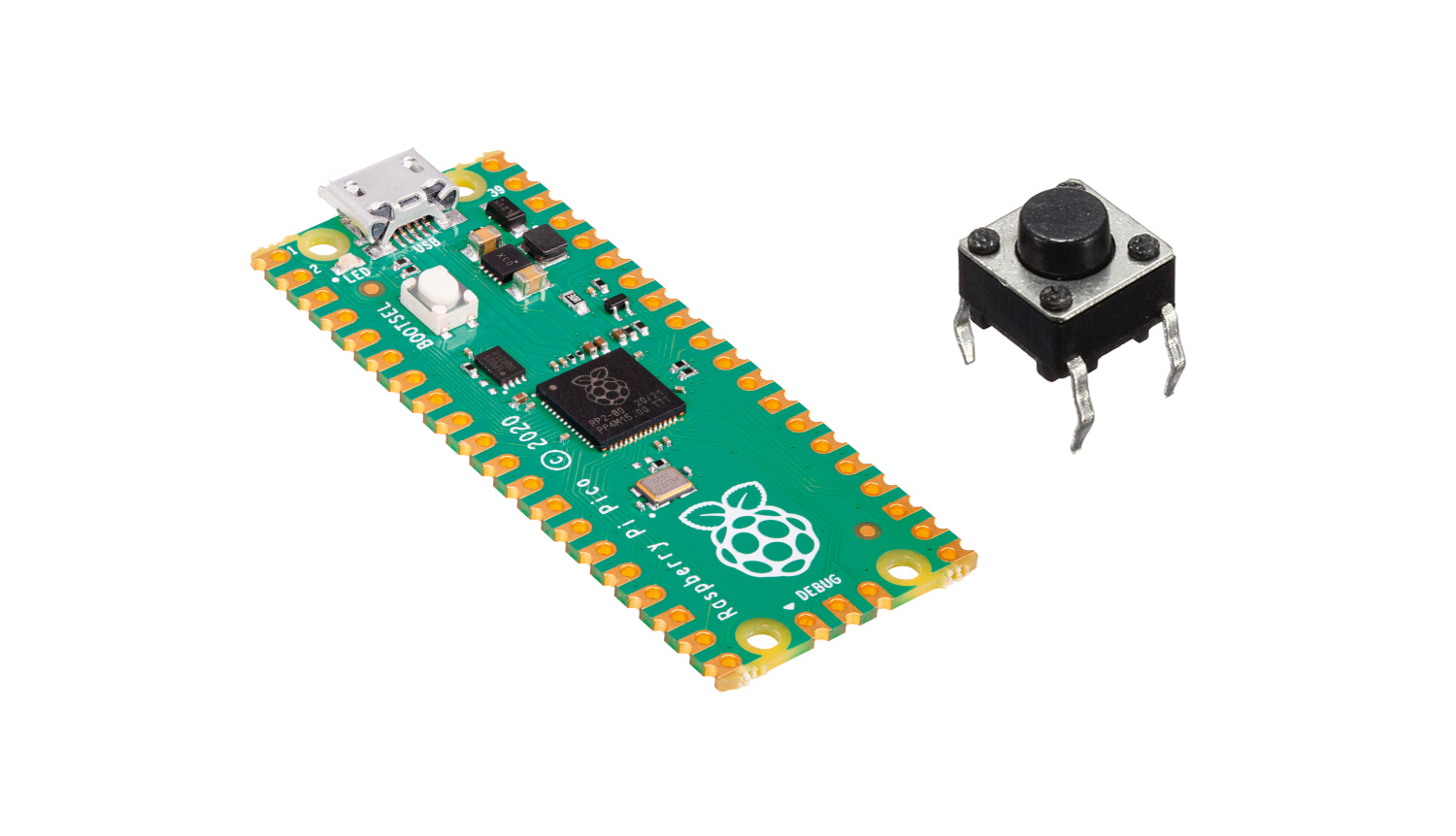 Switch Button and Raspberry PI Pico Wiring and MicroPython Code