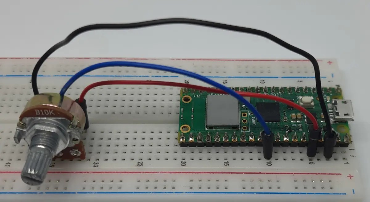 How to use a Potentiometer with Raspberry PI Pico (MicroPython)