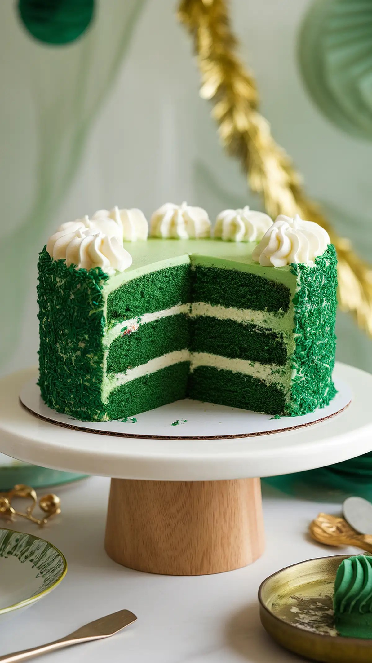 Green Velvet Cake Pepper Basil