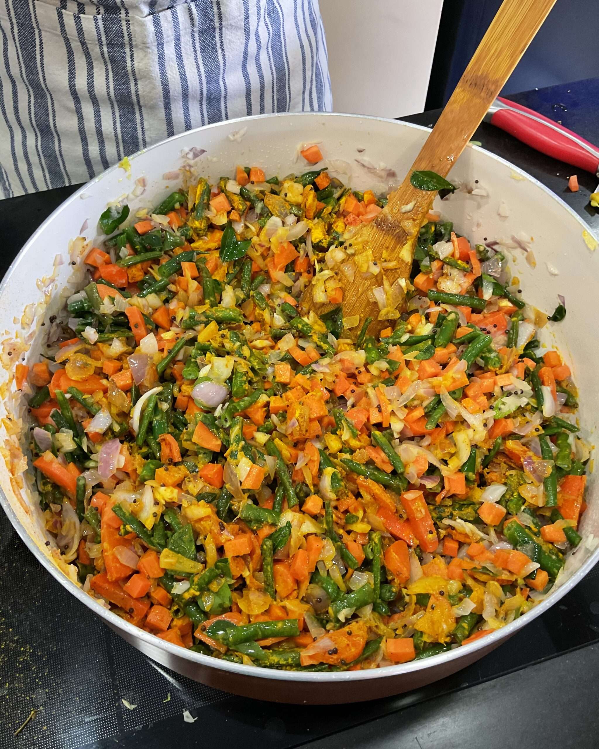 Cabbage Carrot and Beans Thoran Pepper Cook Seva Kitchen