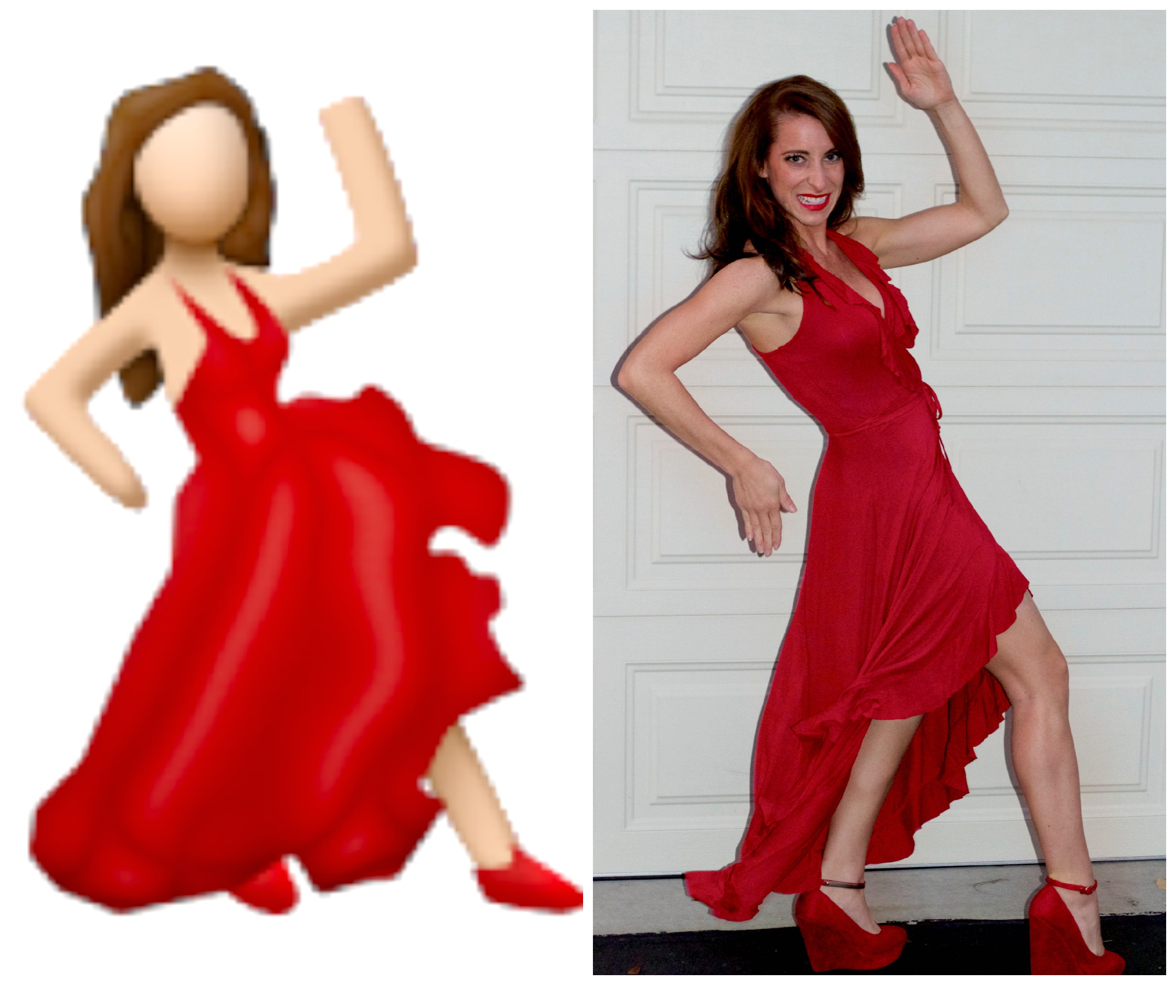 emoji dancing girls costume