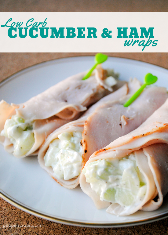 Cucumber & Ham Wraps Pepper Scraps