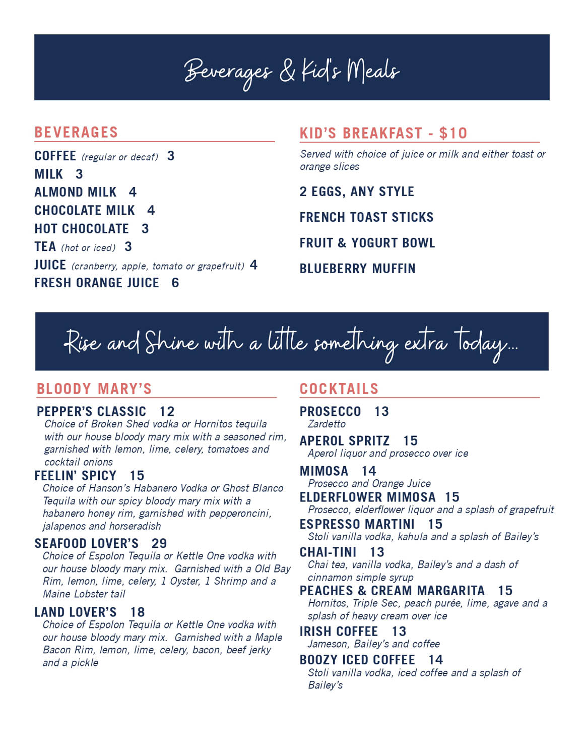 Breakfast Ogunquit Pepper's Landing