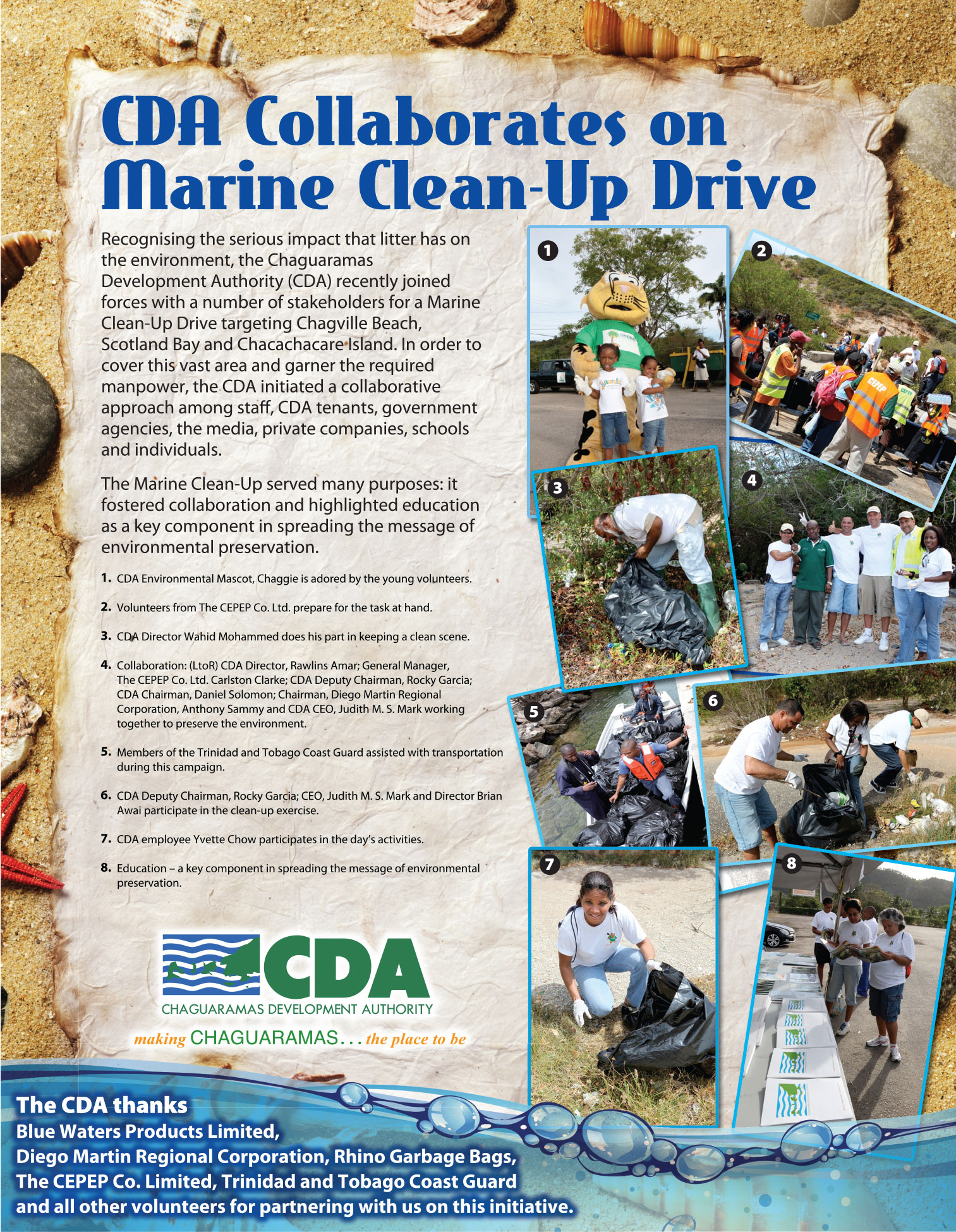 CDA Marine Clean up Drive Pepper Advertising