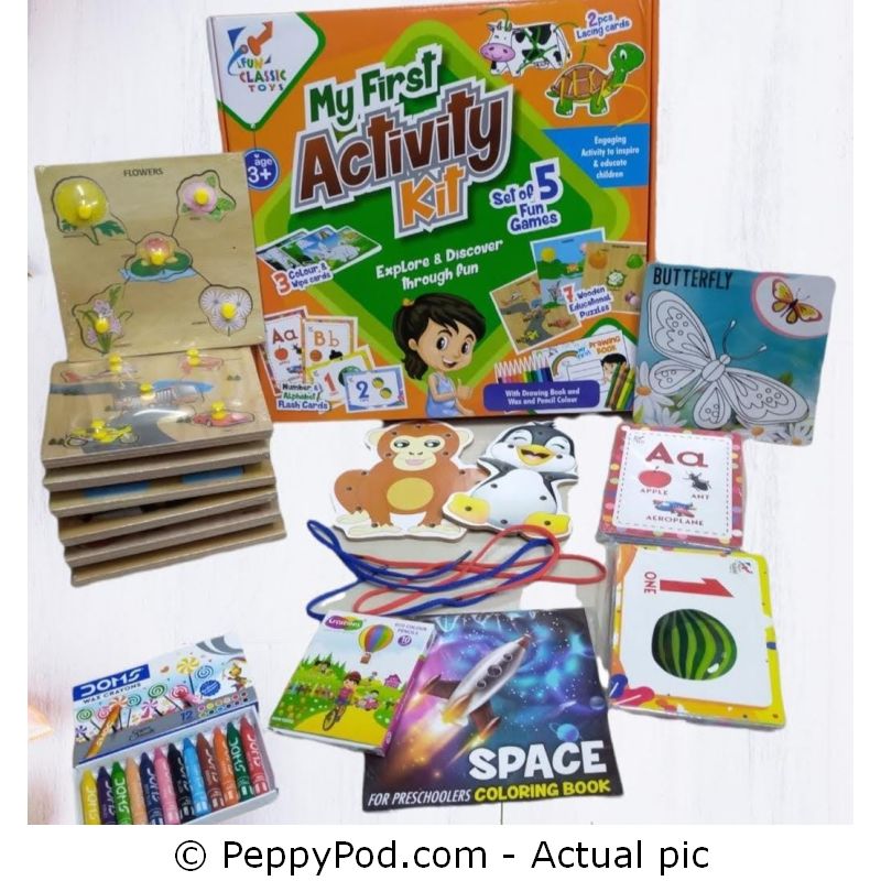 Buy Toddler First Activity Kit for 1+, 2+ ages for Boy, Girl hand