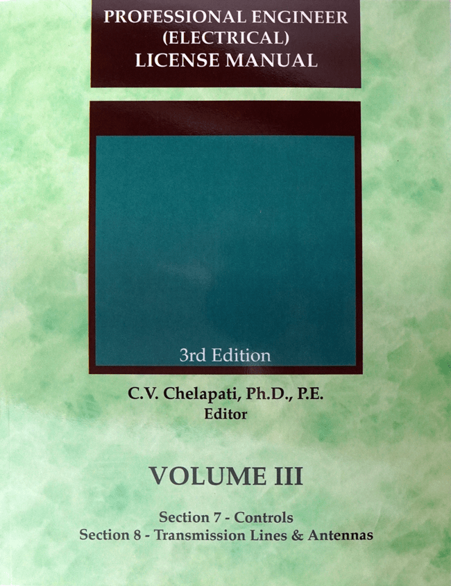 ELECTRICAL LICENSE MANUAL 3RD EDITION VOLUME 3 SECTIONS 7 & 8 PE