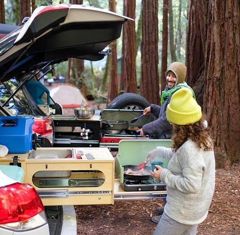 This SlideOut Camping Kitchen Fits Nearly in Any SUV or Hatchback