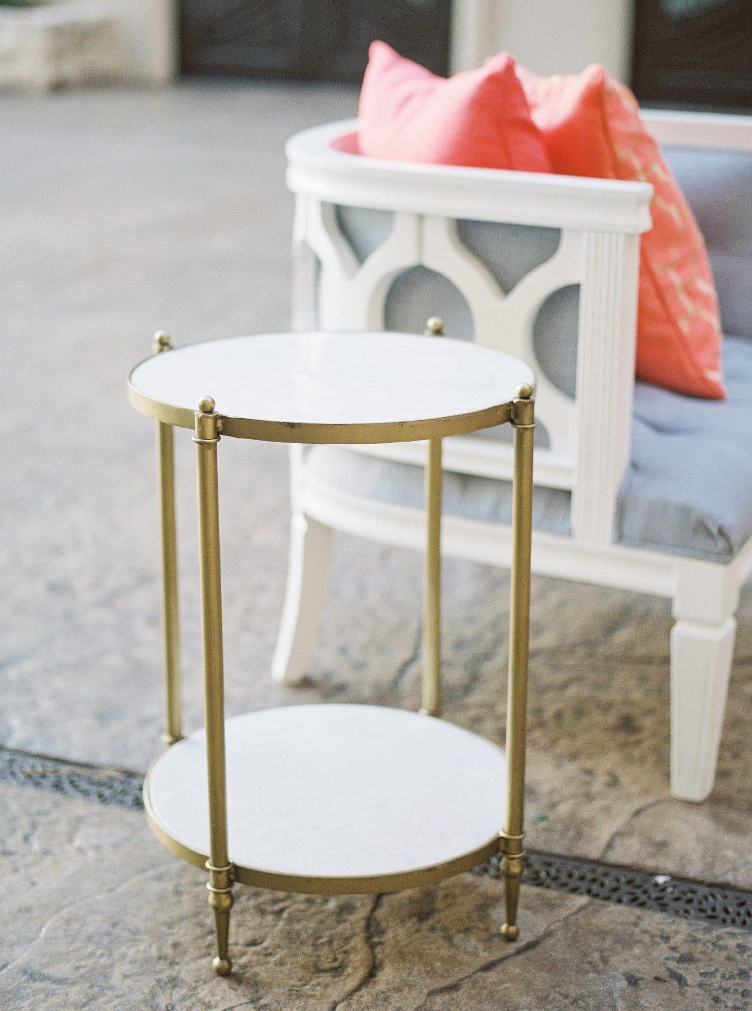 Marble Accent Table Perch Decor