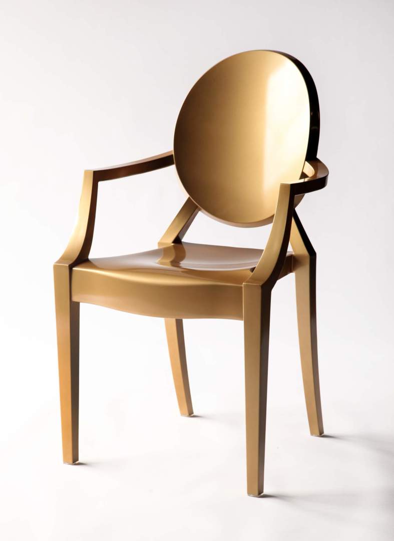 Gold Arm Chair Perch Decor