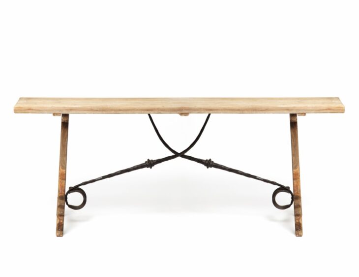 Trestle Console Table Perch Decor