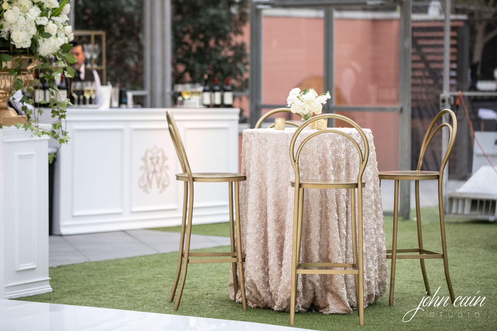 Gold Barstool Perch Decor