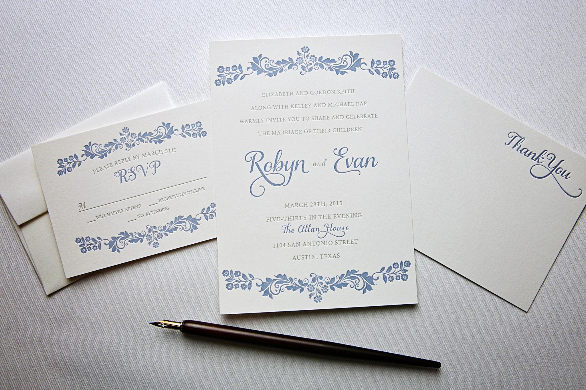 Custom Letterpress Wedding Invitations Percolator Letterpress Co.