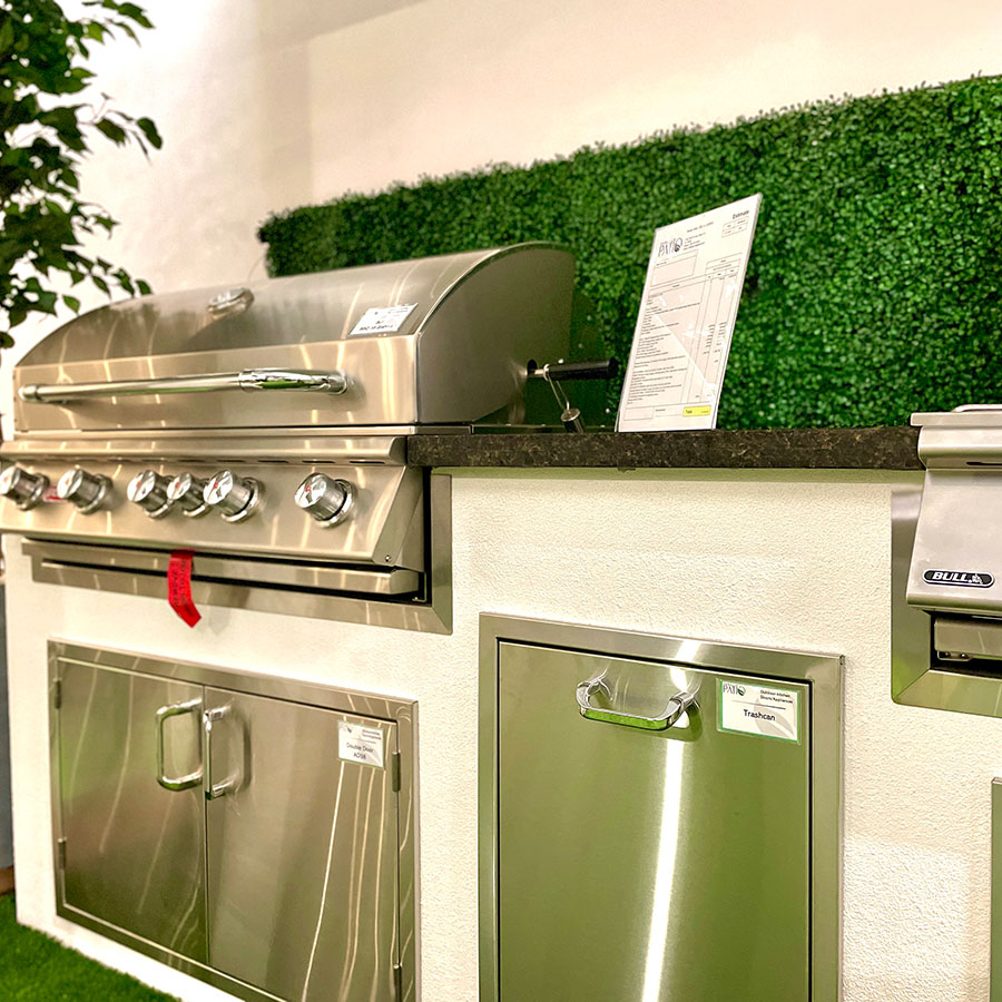 Stucco Outdoor kitchen design Miami Perello Patio