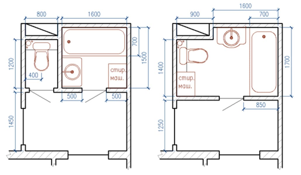 перепланировка ванной и туалета