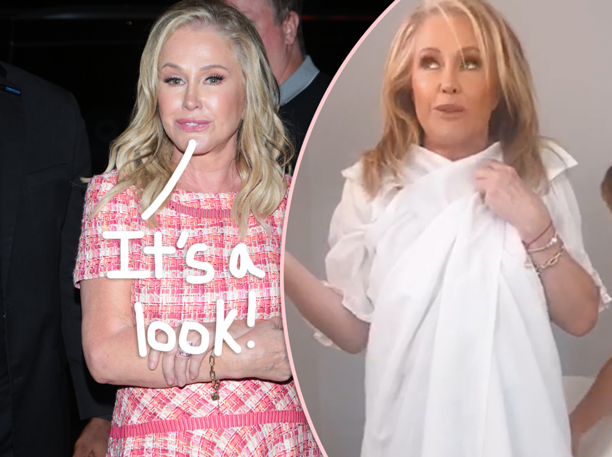 Kathy Hilton Finally Explains Why She Had To Wear A Tablecloth Home