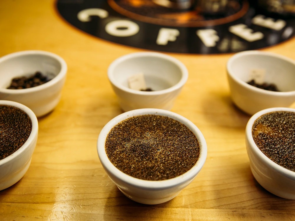 - Healthy Brew Hub Coffee cupping bowls with crust.