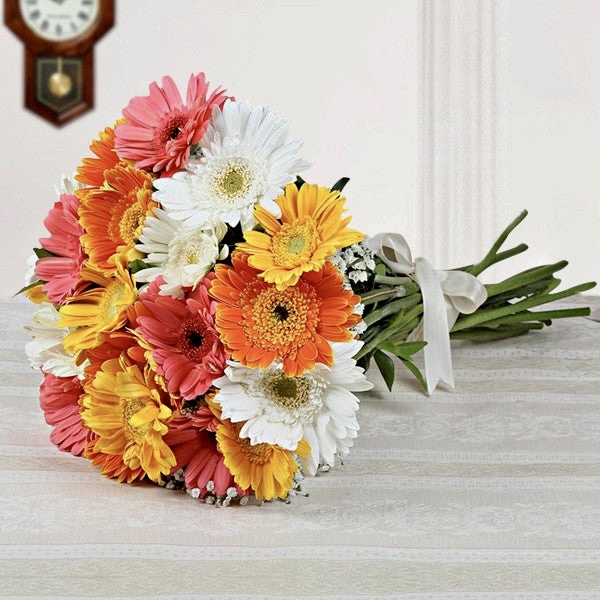 20 Mix Gerberas Bouquet Online flowers delivery to moradabad