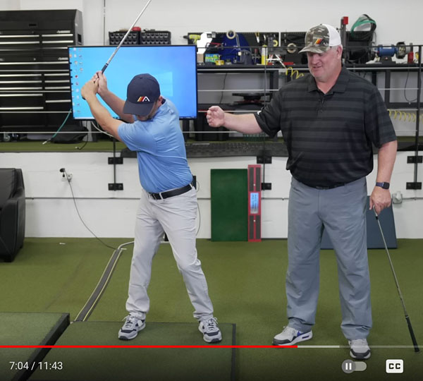 AMG video on left shoulder motion Newton Golf Institute