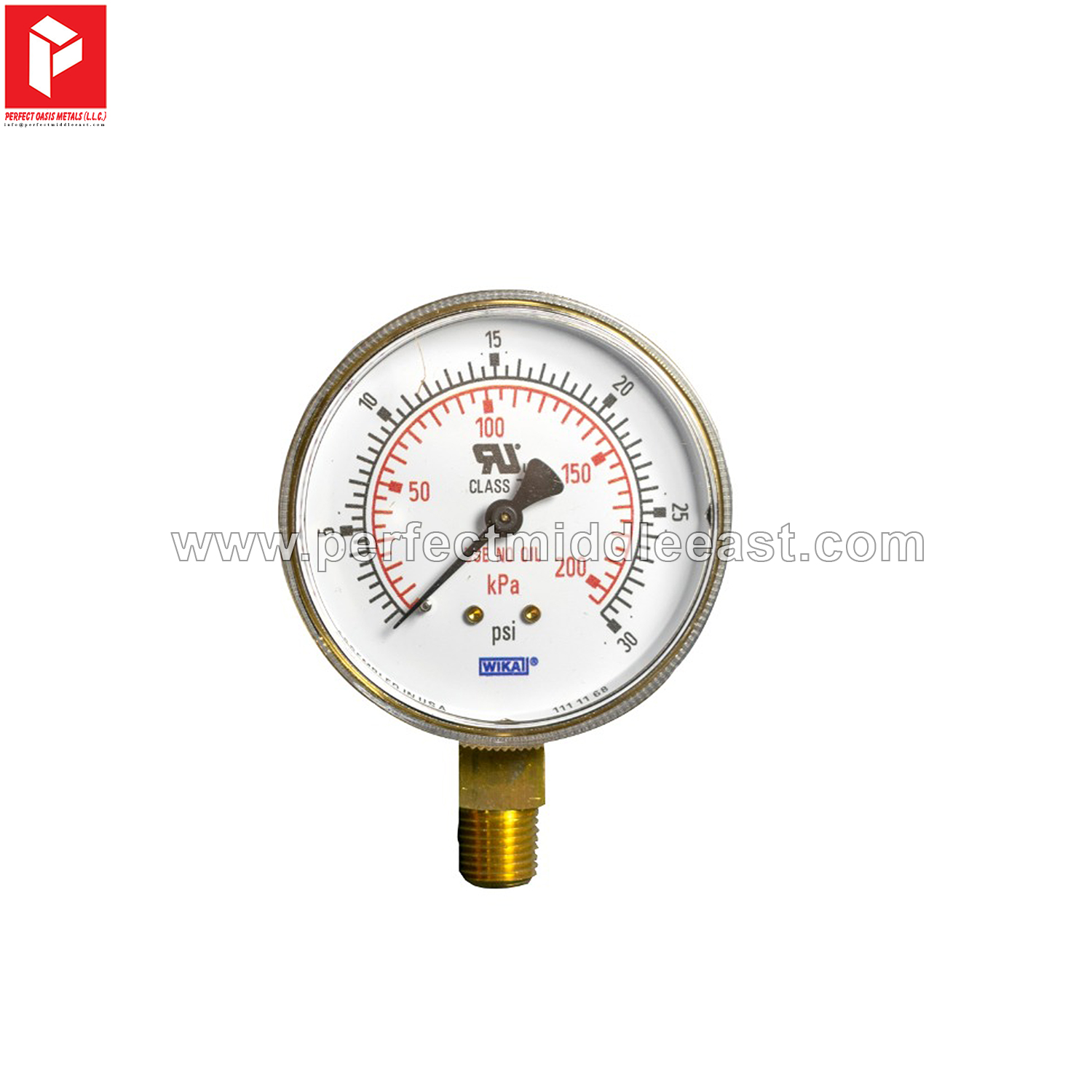 Pressure Gauge Acetylene 30PSI Perfect Oasis Metals LLC