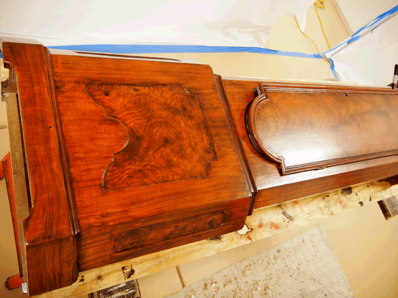 Mahogany Faux Wood Paint Swedish Tall Clock Restoration Project