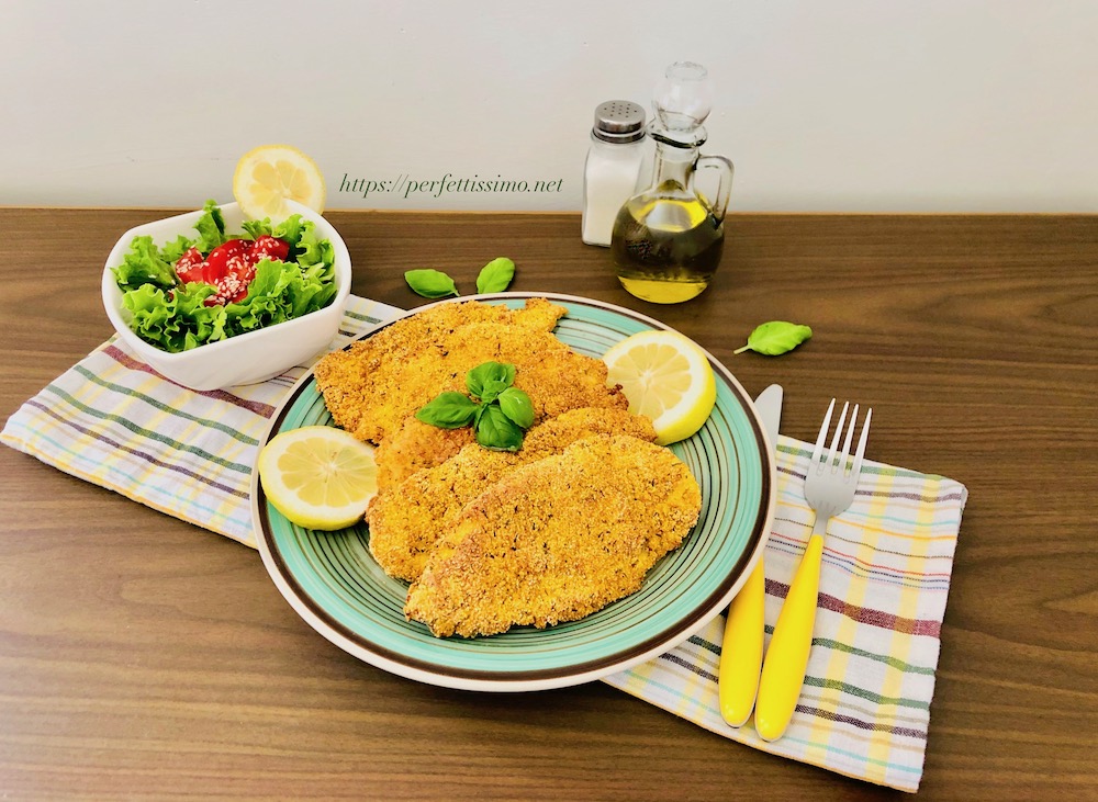 Breaded chicken breasts in the oven Perfettissimo