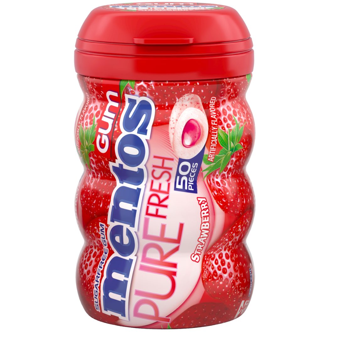 Perfetti Van Melle Mentos Gum Launches Pure Fresh Strawberry Gum in the