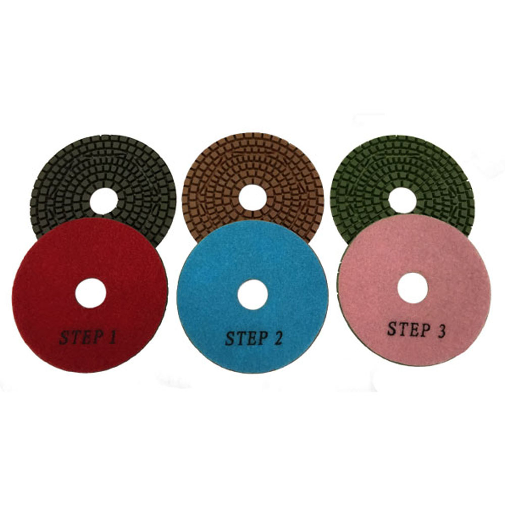 4" 3STEP Wet Polishing Pads Performance Abrasives