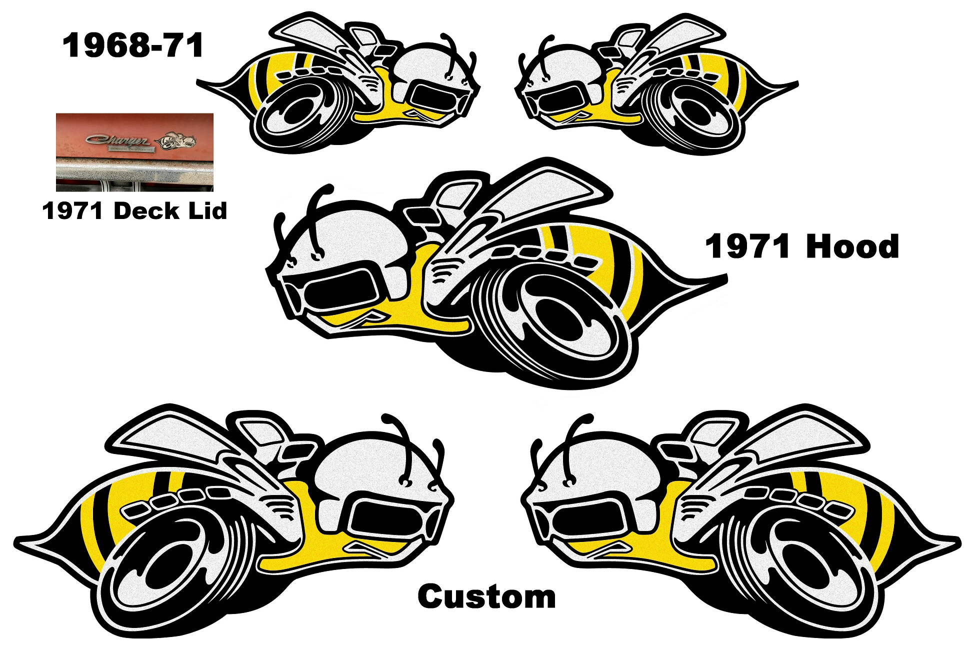 1968 1969 1970 1971 Dodge Super Bee Bees Decals