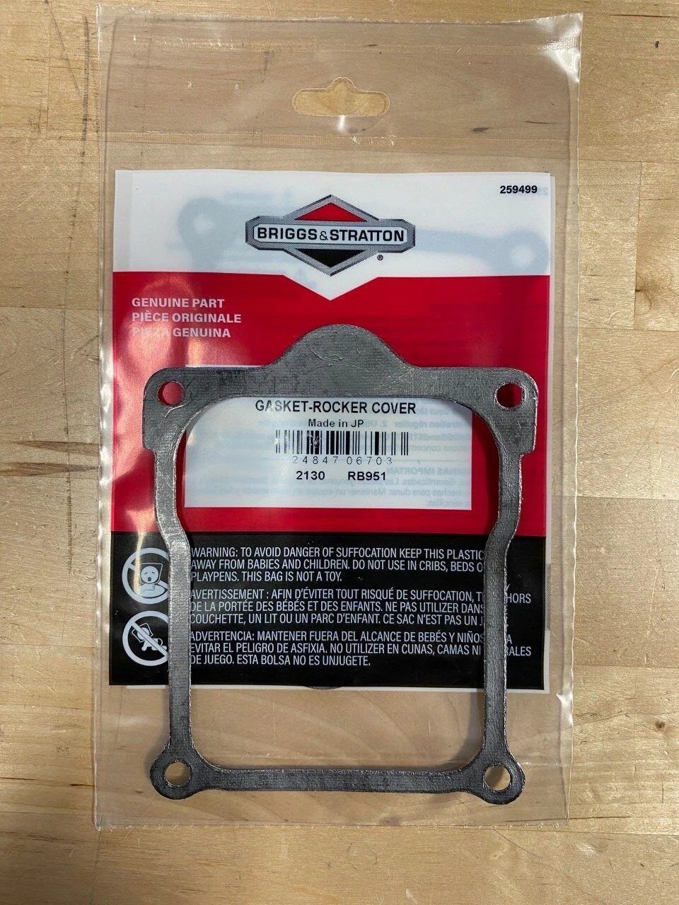 Briggs & Stratton Rocker Cover Gasket (pt num 8094) Performance