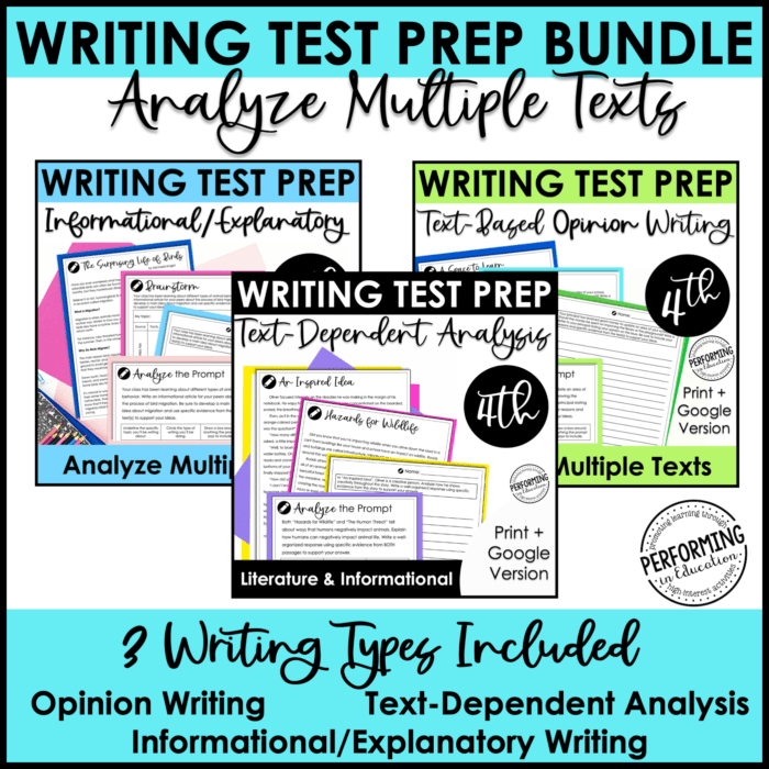 Quick Guide to Prepping Your Students for the Writing Test + Free Practice Prompts Performing