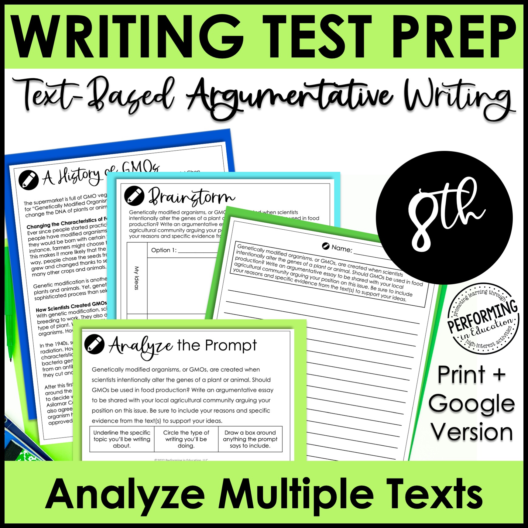 Argumentative Writing Test Prep | Argumentative Test-Based Writing