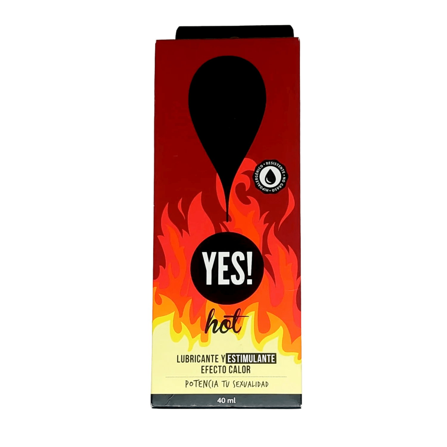 Lubricante Yes Gel Placer Natural Hot 40 ML Perfumeria Milagros